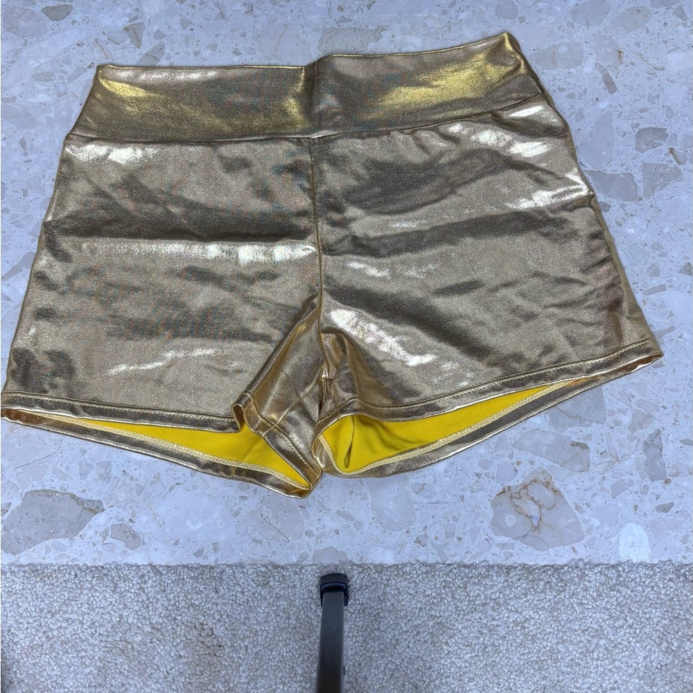 Gold Metallic Women's Shorts